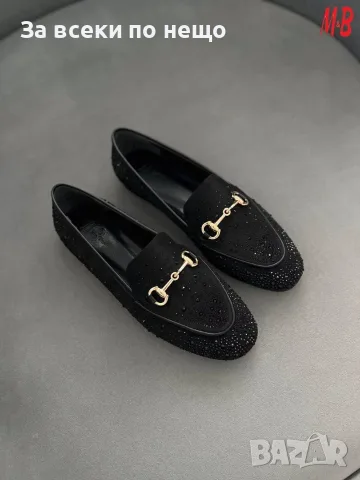 Gucci Дамски Ежедневни Обувки Тип Мокасини С Кристали🥿Дамски Обувки С Камъни Гучи-5 Цв. Код SEM-361, снимка 5 - Дамски ежедневни обувки - 55846677