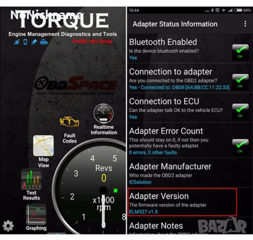 Elm327 V1.5 PIC18F25K80 Bluetooth OBD2 автодиагностичен скенер автомобилна диагностика четец Elm 327, снимка 10 - Аксесоари и консумативи - 22273250