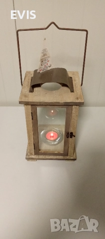 Винтидж фенер за свещи – Коледна украса, снимка 4 - Други стоки за дома - 51910085