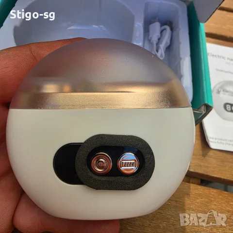 Електрическа пила за нокти, 3 скорости, с LED светлина,, снимка 3 - Продукти за маникюр - 56161465