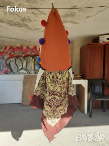 Стара шарена кукерска маска носия фолклор, снимка 3 - Антикварни и старинни предмети - 53291522