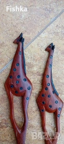 Комплект за салата от червено дърво махагон ръчна изработка, снимка 5 - Декорация за дома - 53019987