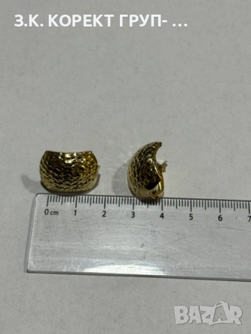 Златни дамски обеци 14К, снимка 3 - Обеци - 53023590