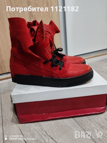 Дамски червени обувки , снимка 2 - Дамски ежедневни обувки - 44309351