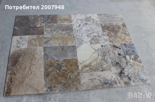 Травертин Силвър Френч Патерн сет - 49 лв.м2 с ДДС, снимка 3 - Облицовки - 52126710