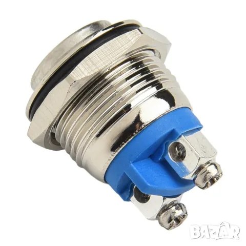 Метален бутонен превключвател 12V/24V с резба 16 mm, снимка 2 - Аксесоари и консумативи - 55865630