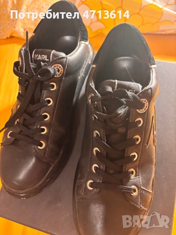 Черни обувки Karl Lagerfeld, снимка 4 - Маратонки - 54129078