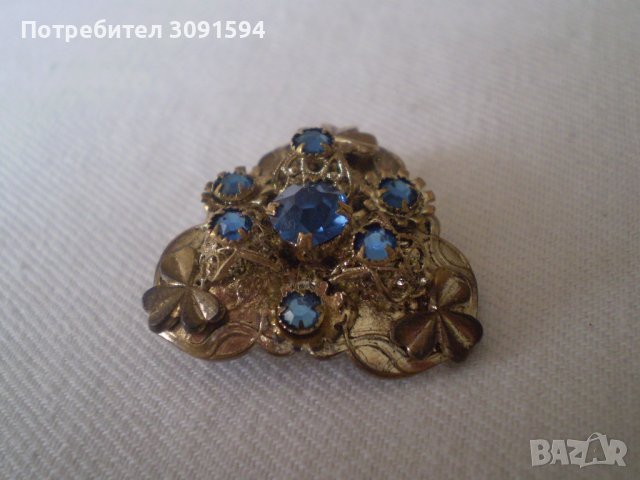 Стара брошка филигран и позлата, снимка 4 - Антикварни и старинни предмети - 37846508