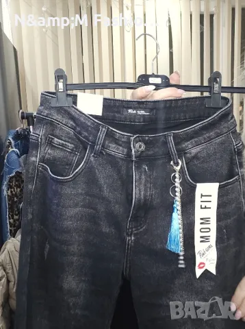 Дамски черни дънки , снимка 2 - Дънки - 48596164