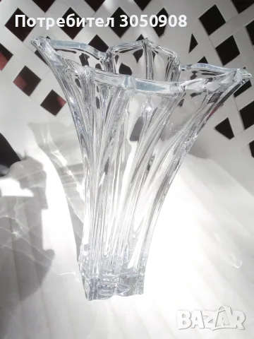 Кристална ваза Bohemia Флорал, 28 cm, снимка 4 - Вази - 56198151