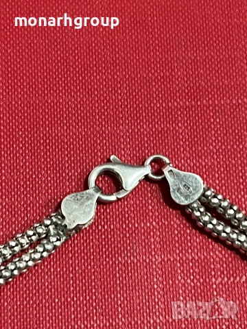 Сребърна гривна, снимка 4 - Гривни - 54060961