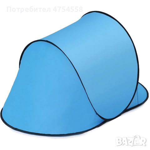 Автоматична плажна палатка с параван, UV защита 30+, 150x150x90 см, снимка 6 - Палатки - 54200862