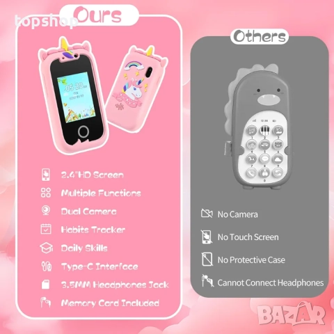 Нов, проверен мобилен телефон с 32 GB SD карта за деца над 3 години,тематични различни видове..., снимка 7 - Други - 52371428