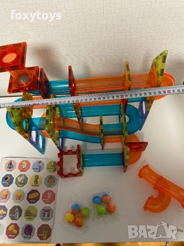 Магнитен конструктор Iso Trade - Писта с топки, 96 части, снимка 8 - Игри и пъзели - 53138845