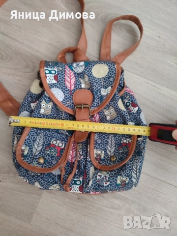 Текстилна раничка с бухали , снимка 4 - Раници - 51777860