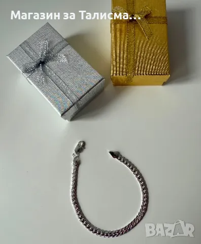 Печат 925 Сребърна гривна, снимка 2 - Гривни - 49110900