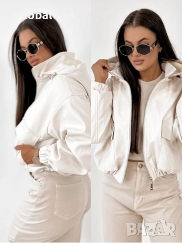 Дамско преходно яке от еко кожа VIANNE, 2цвята , снимка 10 - Якета - 54228058