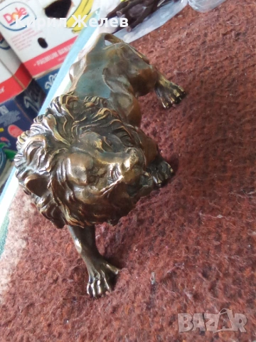 Бронзова фигурка на 🦁 лъф 17953, снимка 9 - Колекции - 54179540