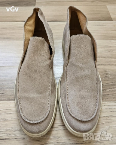 Мъжки мокасини Eleventy Beige Suede Slip-On1 - 42/43, снимка 4 - Мокасини - 54165393