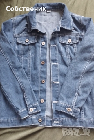 Дънкено яке за момиче и подарък блуза