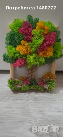 Дърво в рамка със скандинавски мъх, снимка 4 - Декорация за дома - 48071745