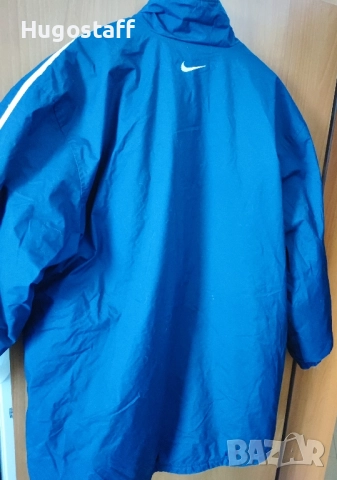 Винтидж футболна Мъжка Шуба яке подплата син Nike Л/Хл, снимка 2 - Спортни дрехи, екипи - 52253673