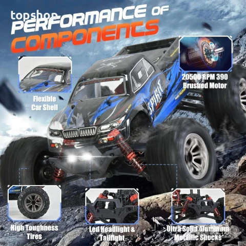 Hosim 1:16, 4WD кола с дистанционно 40+ км/ч с 2 батерии, радиоуправляем офроуд RC камион..., снимка 14 - Електрически играчки - 50649760