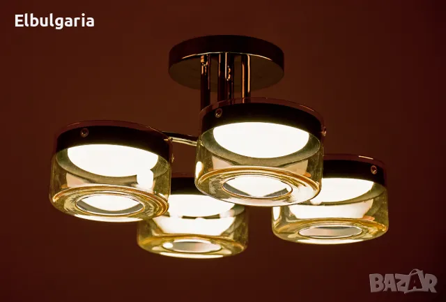 Полилей Abyss, хром,led 48w, 3000K, 4000k, 6400K, 2409/4, снимка 3 - Полилеи - 49299920