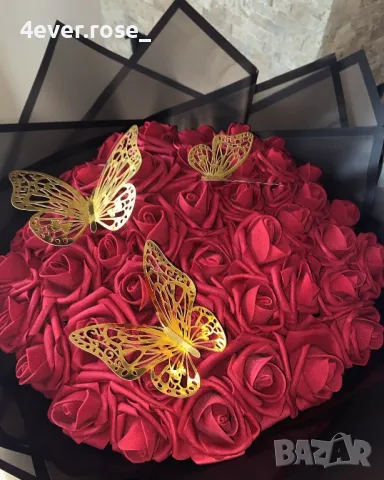 Изкуствен букет от 49 червени рози 😍, снимка 1