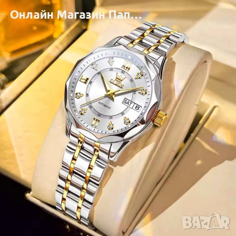 OLEVS 6727 Дамски Луксозен Автоматичен Часовник, снимка 12 - Дамски - 52428159