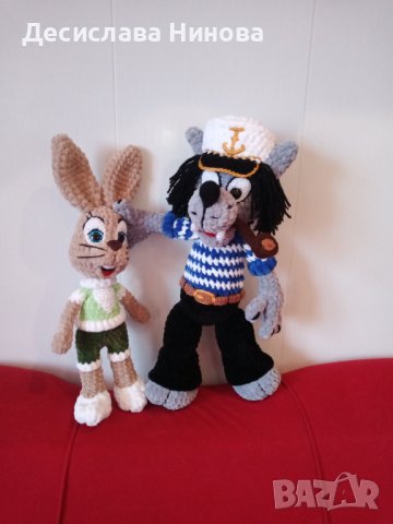 Вълкът от"Ну погоди"-ръчна изработка, снимка 5 - Плюшени играчки - 36918136