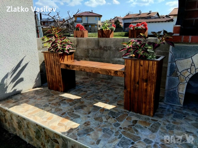 Пейката с две кашпи , снимка 4 - Вази - 53926985