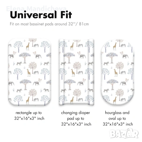 Чаршаф с ластик Чаршаф за легло Чаршаф за бебешка кошара повивалник с ластик памук и микрофибър, снимка 7 - Кошарки - 54213296