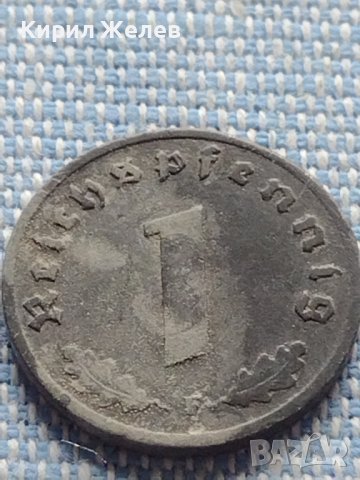 Монета 1 райхсфенинг 1942г. Германия Трети Райх с СХВАСТИКА 31569, снимка 4 - Нумизматика и бонистика - 42822998