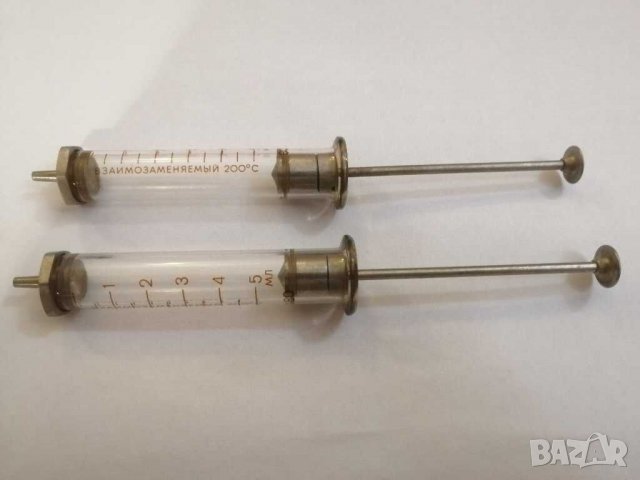 Стъклени спринцовки СССР. , снимка 2 - Колекции - 30136714