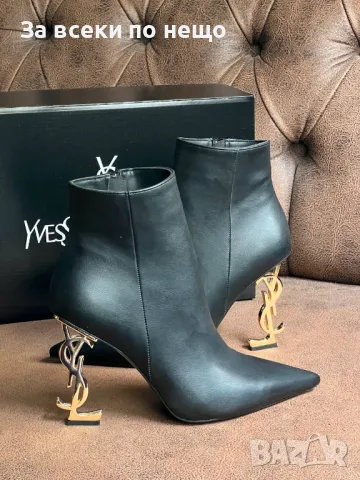 Дамски черни боти Yves Saint Laurent - 2 налични цвята на тока Код D1039, снимка 4 - Дамски боти - 47401673