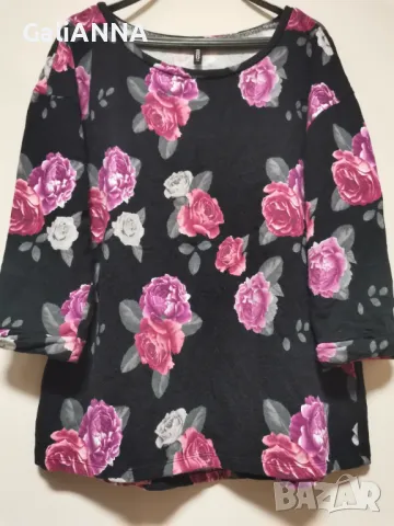 СТРАХОТНА БЛУЗА С РОЗИ 2XL, снимка 5 - Туники - 48572392