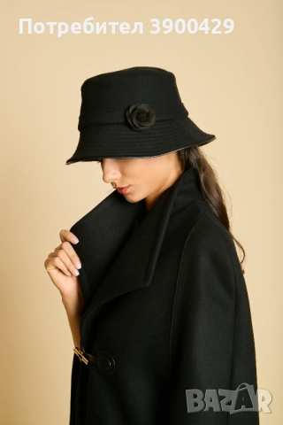 Дамска Вълнена Шапка Gary - Черна
