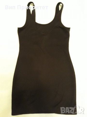 Черна лятна рокля VIENNA, изрязано деколте с презрамки , биопамук + еластан,стои перфектно по тялото, снимка 6 - Рокли - 37476619