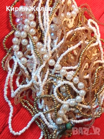 ВЕЛИКОЛЕПНА МЪНИСТЕНА ОГЪРЛИЦА ХИЛЯДИ РЪЧНО НИЗАНИ ЗВЕНА МЪНИСТА РЕТРО НАКИТ БИЖУ 34663, снимка 13 - Колиета, медальони, синджири - 39190546