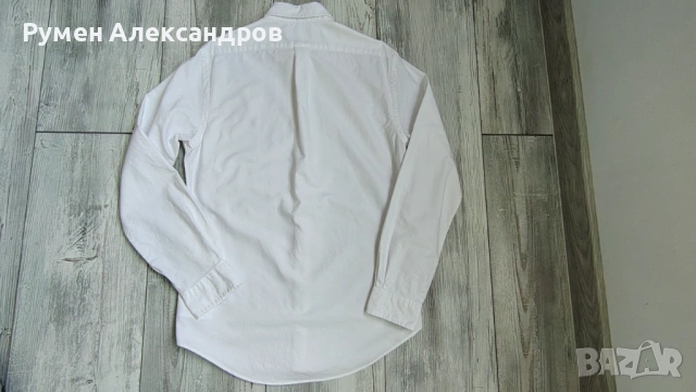 Нова бяла памучна мъжка риза  с дълъг ръкав POLO RALPH LAUREN р-р М - 175, снимка 13 - Ризи - 54340024