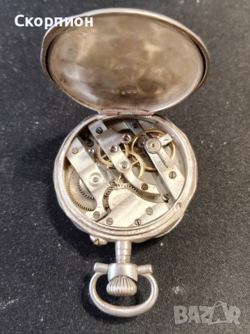 Швейцарски СРЕБЪРЕН джобен часовник - ПРОМОЦИЯ, снимка 9 - Джобни - 46785195