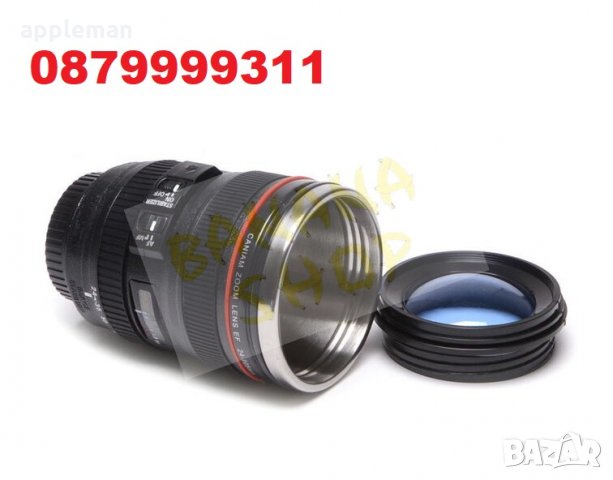 Термос - ЧАША - ОБЕКТИВ С ПРОЗРАЧЕН КАПАК Canon, снимка 4 - Чаши - 31723810