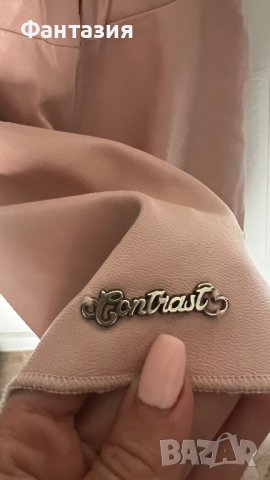 Розова кожена къса пола Contrast, снимка 3 - Детски рокли и поли - 42643781