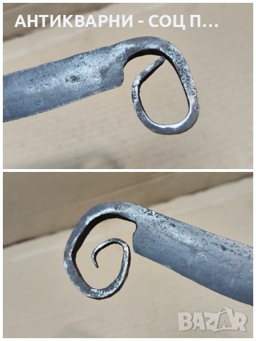 Стар Кован Рукан, Дърводелски Нож За Белене На Дърво. / НОМЕР 1746., снимка 5 - Антикварни и старинни предмети - 53967503