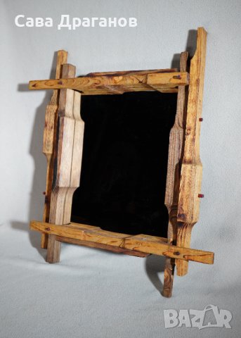 Дървена рамка с огледало, снимка 7 - Огледала - 36689967