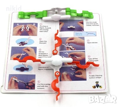 2 бр стан станчета уред за правене на плетиво с прежда помпони пискюли пом пон пом пом топчета топки, снимка 2 - Други - 37944632