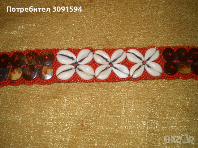  колан с черупки, дърво моден аксесоар от Тибет, снимка 10 - Други ценни предмети - 42807207