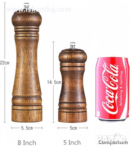 КЛАСИЧЕСКА ДЪРВЕНА МЕЛНИЧКА ЗА ЧЕРЕН ПИПЕР - код 2845