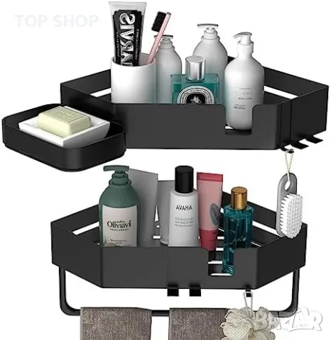 Нови 2 броя ъглови Рафтове за съхранение в баня кухня Органайзер